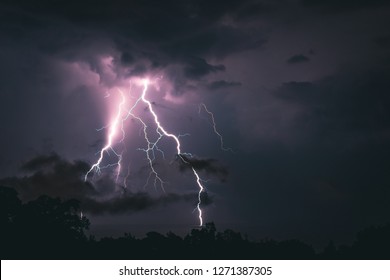 Lightning Storm And Boat