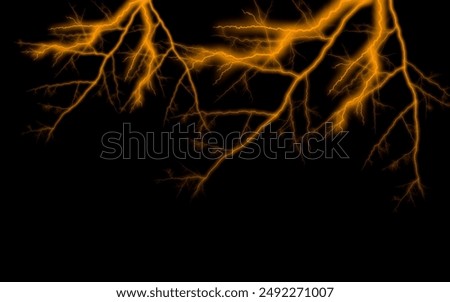 Lightning strikes background. Suitable for additional design. Lightning strikes background