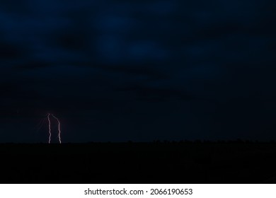 Lightning Strikes At Commencement Of La Nina In Central Victoria Australia, Spring Weather 2021