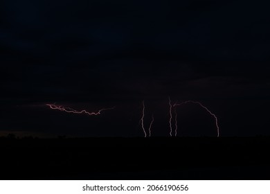 Lightning Strikes At Commencement Of La Nina In Central Victoria Australia, Spring Weather 2021