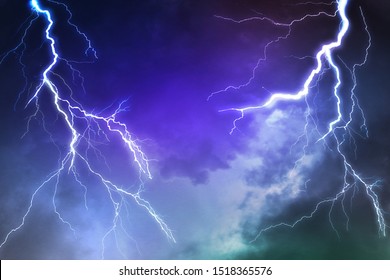 Lightning, thunder cloud b abundantly
