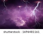 Lightning, thunder cloud dark cloudy sky