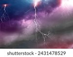 Lightning, thunder cloud dark cloudy sky