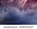 Lightning, thunder cloud dark cloudy sky