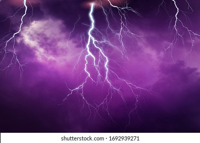 Lightning, thunder cloud dark cloudy sky