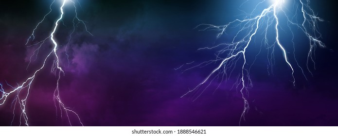 Lightning Thunder Cloud Dark Cloudy Sky Stock Photo 1868667487 ...