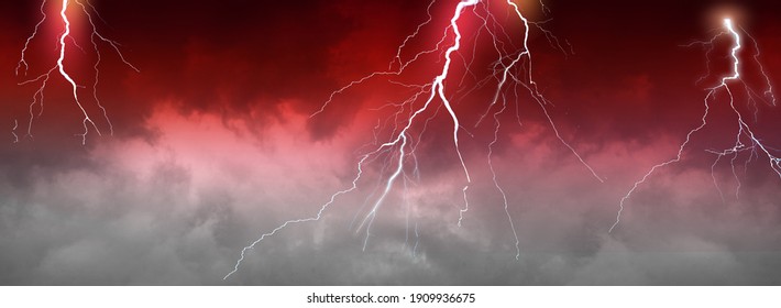 Lightning, thunder cloud dark cloudy sky