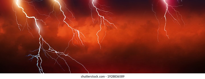 Lightning, Thunder Cloud Dark Cloudy Sky