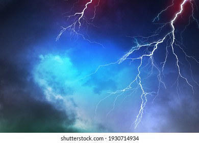 Lightning, Thunder Cloud Dark Cloudy Sky