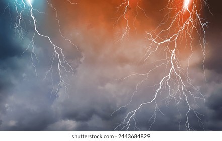 Lightning, thunder cloud dark cloudy sky