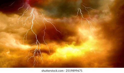 Lightning, thunder cloud dark cloudy sky