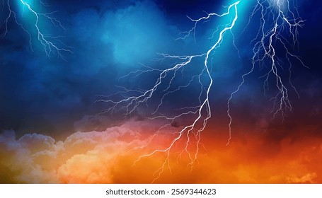 Lightning, thunder cloud dark cloudy sky