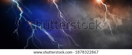 Lightning, thunder cloud dark cloudy sky