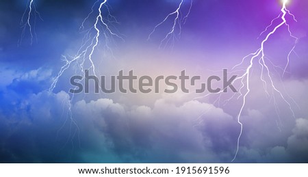 Lightning, thunder cloud dark cloudy sky
