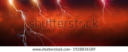 Lightning, thunder cloud dark cloudy sky