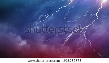 Lightning, thunder cloud dark cloudy sky