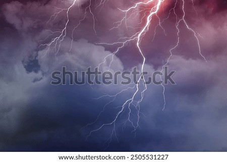 Lightning, thunder cloud dark cloudy sky