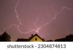 Lightnings in Moosburg a.d. Isar, Germany, May 2023.