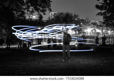 Lightpainting in Buenos Aires.