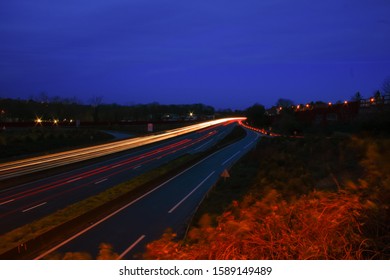 Lightpainting Highway Night Road Traffic Spun Stock Photo 1589149489 ...