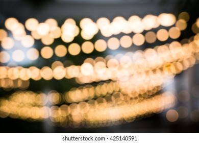 Lights Bokeh, Soft Focus On Light Bulb Using As Nice Background