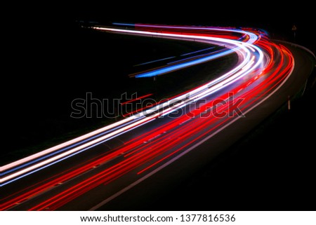 Similar – Image, Stock Photo line of speed Colour photo