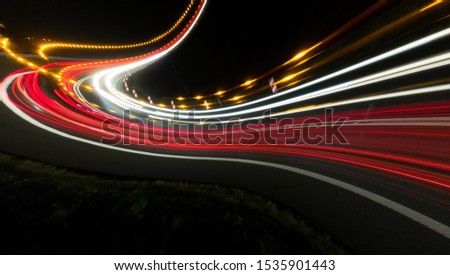 Similar – Image, Stock Photo line of speed Colour photo