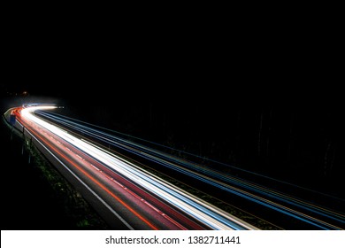 lights of cars with night. long exposure - Shutterstock ID 1382711441
