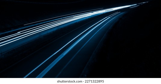 lights of cars with night. long exposure