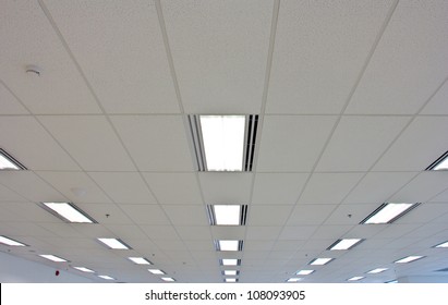 Lights From Ceiling Of Business Office Building