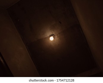 Lights in the ceiling at night