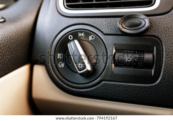 Lights control dial in a\
car
