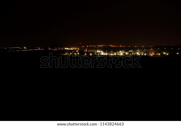 The lights of Gaza City at\
night