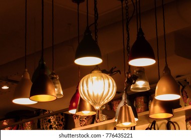 Lights hanging from ceiling