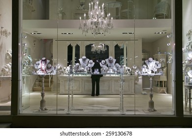 Lights Of Jewelry Store In Soho, New York City, New York