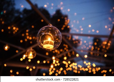 Lights and lanterns in the wedding. Bokeh. - Powered by Shutterstock