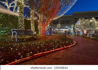 The Lights Of The Ozarks In Downtown Fayetteville, Arkansas