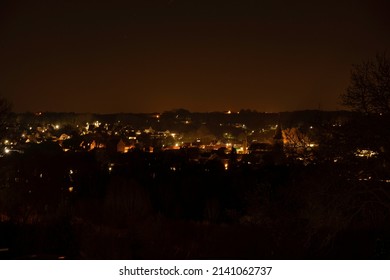 lights in the village of noorbeek in limburg in the netherlands during night