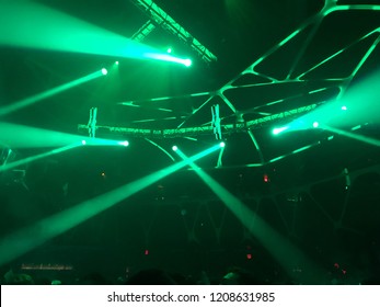 Lightshow in night club