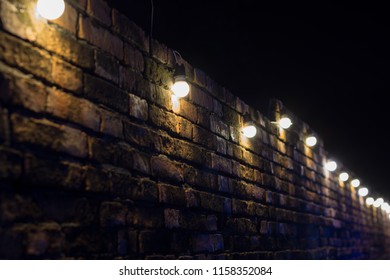Light-up red brick material/background