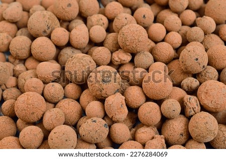 Lightweight expanded clay aggregate or exclay background.