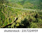 Lignon canyon himalayan bridge, France	