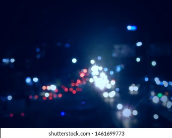 Ligth From Car In Nigth Day