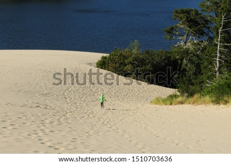 Liitle Boy Walking In Sand Dunes At Jessie M. Honeyman Memorial State Park