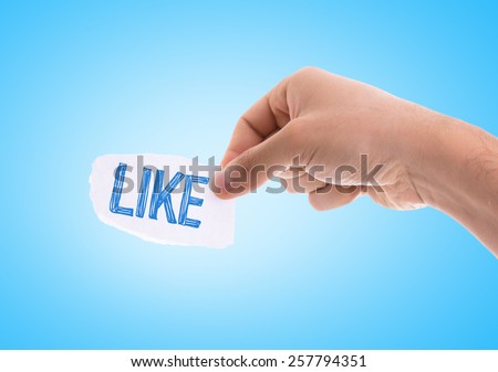 Like piece of paper with blue background