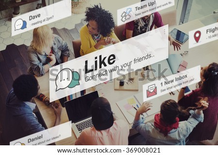 Like Share Social Media News Feed Concept