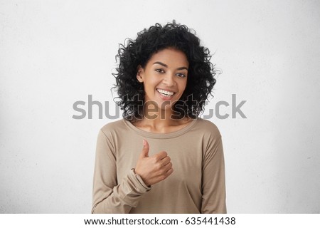 Similar – Image, Stock Photo smiling woman with long hair