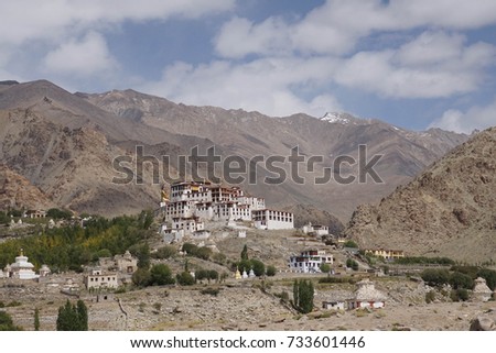 Liker Gompa Monastery, in the Himalyan foothills inLadakh, India