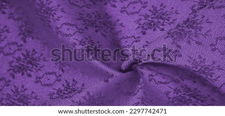 Lilac blue silk fabric. Smooth elegant green silk or satin luxury fabric texture can be used as an abstract background. Luxury background design. Texture, pattern