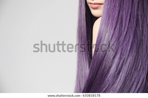 Lilac Color Trendy Hairstyle Ideas Young Stock Photo Edit Now